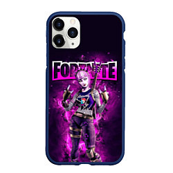 Чехол iPhone 11 Pro матовый Fortnite Dark Power Chord Video game, цвет: 3D-тёмно-синий