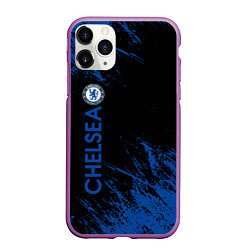 Чехол iPhone 11 Pro матовый Chelsea текстура, цвет: 3D-фиолетовый