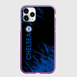 Чехол iPhone 11 Pro матовый Chelsea текстура, цвет: 3D-фиолетовый