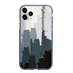 Чехол iPhone 11 Pro матовый Мрачный город, цвет: 3D-серый