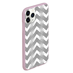 Чехол iPhone 11 Pro матовый Геометрический узор арт деко на белом фоне, цвет: 3D-розовый — фото 2