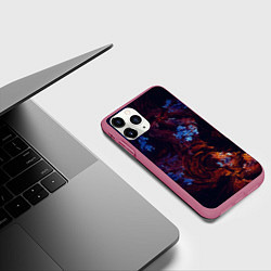 Чехол iPhone 11 Pro матовый Синие и Красные Коралловые Рифы, цвет: 3D-малиновый — фото 2