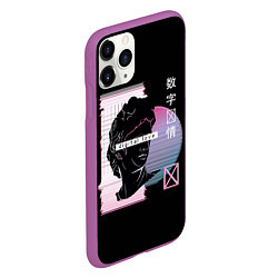 Чехол iPhone 11 Pro матовый Digital Love, цвет: 3D-фиолетовый — фото 2