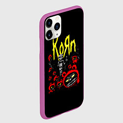 Чехол iPhone 11 Pro матовый KoЯn - Korn, цвет: 3D-фиолетовый — фото 2