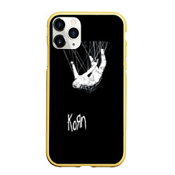 Чехол iPhone 11 Pro матовый KoЯn Korn, цвет: 3D-желтый