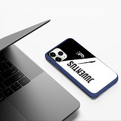 Чехол iPhone 11 Pro матовый Ювентус фс, цвет: 3D-тёмно-синий — фото 2