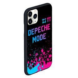 Чехол iPhone 11 Pro матовый Depeche Mode Neon Gradient, цвет: 3D-черный — фото 2