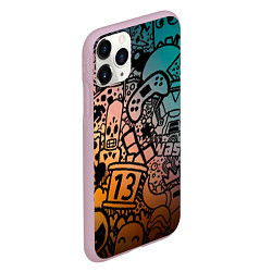 Чехол iPhone 11 Pro матовый Life is gaming, цвет: 3D-розовый — фото 2