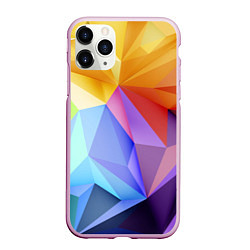 Чехол iPhone 11 Pro матовый Зд радуга, цвет: 3D-розовый