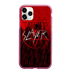 Чехол iPhone 11 Pro матовый The Vinyl Conflict - Slayer, цвет: 3D-малиновый