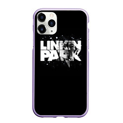 Чехол iPhone 11 Pro матовый Linkin Park логотип с фото, цвет: 3D-светло-сиреневый