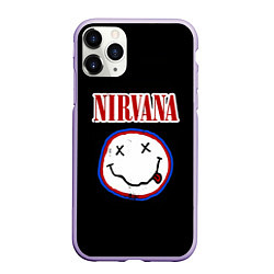 Чехол iPhone 11 Pro матовый Nirvana гранж, цвет: 3D-светло-сиреневый