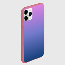 Чехол iPhone 11 Pro матовый PINK-BLUE GRADIENT ГРАДИЕНТ, цвет: 3D-малиновый — фото 2