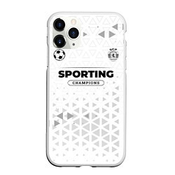 Чехол iPhone 11 Pro матовый Sporting Champions Униформа, цвет: 3D-белый