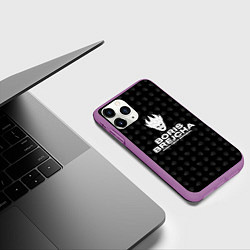 Чехол iPhone 11 Pro матовый Boris Brejcha High-Tech Minimal, цвет: 3D-фиолетовый — фото 2