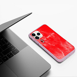 Чехол iPhone 11 Pro матовый Ac milan абстракция, цвет: 3D-розовый — фото 2