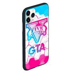 Чехол iPhone 11 Pro матовый GTA Neon Gradient, цвет: 3D-черный — фото 2