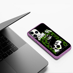 Чехол iPhone 11 Pro матовый A Murder of Crows - Sum 41, цвет: 3D-фиолетовый — фото 2