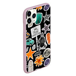 Чехол iPhone 11 Pro матовый Underground pattern We shall overcome, цвет: 3D-розовый — фото 2