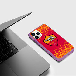 Чехол iPhone 11 Pro матовый Рома roma абстракция, цвет: 3D-фиолетовый — фото 2