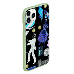 Чехол iPhone 11 Pro матовый Underground pattern Fashion 2077, цвет: 3D-салатовый — фото 2
