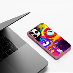 Чехол iPhone 11 Pro матовый Otis Pharaotis, цвет: 3D-малиновый — фото 2