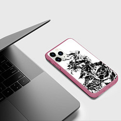 Чехол iPhone 11 Pro матовый Metal Gear Rising: Revengeance, цвет: 3D-малиновый — фото 2