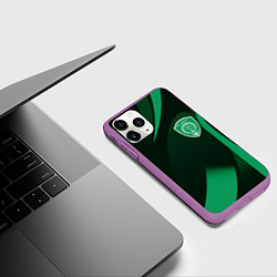 Чехол iPhone 11 Pro матовый Футбольный клуб АХМАТ ЧЕЧНЯ, цвет: 3D-фиолетовый — фото 2