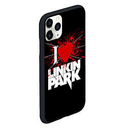 Чехол iPhone 11 Pro матовый Linkin Park Сердце, цвет: 3D-черный — фото 2
