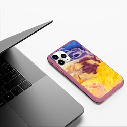 Чехол iPhone 11 Pro матовый Тайфун Красок, цвет: 3D-малиновый — фото 2