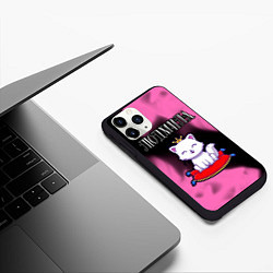 Чехол iPhone 11 Pro матовый Людмила КОШКА Огонь, цвет: 3D-черный — фото 2