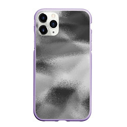 Чехол iPhone 11 Pro матовый В серых тонах абстрактный узор gray abstract patte, цвет: 3D-светло-сиреневый