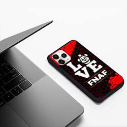 Чехол iPhone 11 Pro матовый FNAF Love Классика, цвет: 3D-черный — фото 2