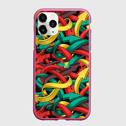 Чехол iPhone 11 Pro матовый Граффити стрелки Паттерн