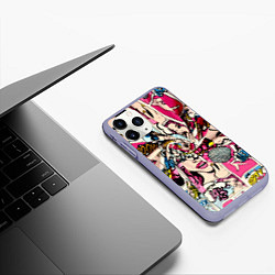 Чехол iPhone 11 Pro матовый Twisted pop atr pattern, цвет: 3D-светло-сиреневый — фото 2