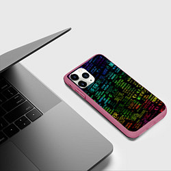 Чехол iPhone 11 Pro матовый Прикольные популярные надписи, цвет: 3D-малиновый — фото 2
