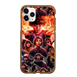 Чехол iPhone 11 Pro матовый Stranger Things Арт, цвет: 3D-коричневый