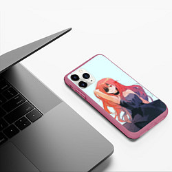 Чехол iPhone 11 Pro матовый Красотка Хва, цвет: 3D-малиновый — фото 2