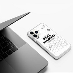 Чехол iPhone 11 Pro матовый Real Madrid Champions Униформа, цвет: 3D-белый — фото 2