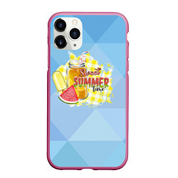 Чехол iPhone 11 Pro матовый Лимонад и мороженое, цвет: 3D-малиновый