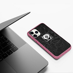 Чехол iPhone 11 Pro матовый Ahegao Phonk, цвет: 3D-малиновый — фото 2