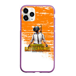 Чехол iPhone 11 Pro матовый Playerunknown battlegrounds краска, цвет: 3D-фиолетовый