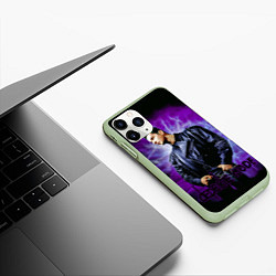 Чехол iPhone 11 Pro матовый Depeche Mode - Dave Gahan, цвет: 3D-салатовый — фото 2