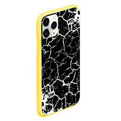 Чехол iPhone 11 Pro матовый Белая Лава, цвет: 3D-желтый — фото 2