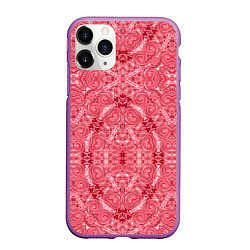 Чехол iPhone 11 Pro матовый Red ornament Arabic, цвет: 3D-фиолетовый