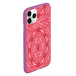 Чехол iPhone 11 Pro матовый Red ornament Arabic, цвет: 3D-фиолетовый — фото 2