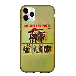 Чехол iPhone 11 Pro матовый Beatles N0 5, цвет: 3D-коричневый