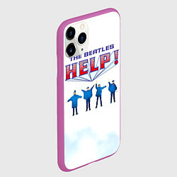 Чехол iPhone 11 Pro матовый The Beatles Help!, цвет: 3D-фиолетовый — фото 2