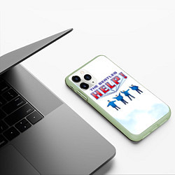 Чехол iPhone 11 Pro матовый The Beatles Help!, цвет: 3D-салатовый — фото 2