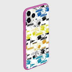 Чехол iPhone 11 Pro матовый American football sports pattern, цвет: 3D-фиолетовый — фото 2